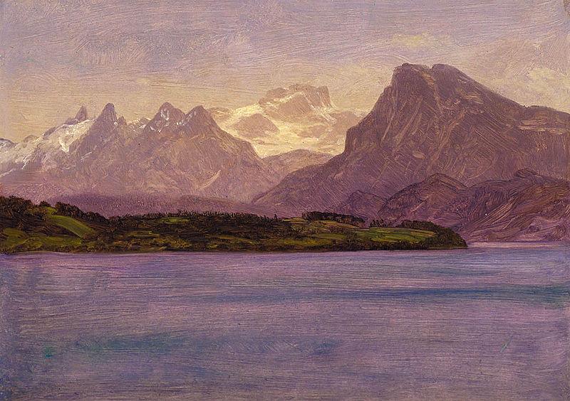 Albert Bierstadt Alaskan Coastal Range oil painting image